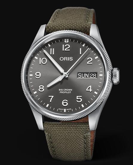 Review Oris Aviation Big Crown Propilot Big Day Date 44MM Replica Watch 01 752 7760 4063-07 3 22 02LC